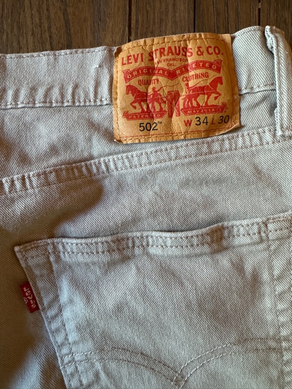 Levi's Beige 502 Straight Denim Jeans